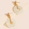 Francesca's Jouri Filigree Circle Drop Earrings White Earrings