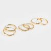 Francesca's Kennedi Textured Hoop Set Gold Earrings