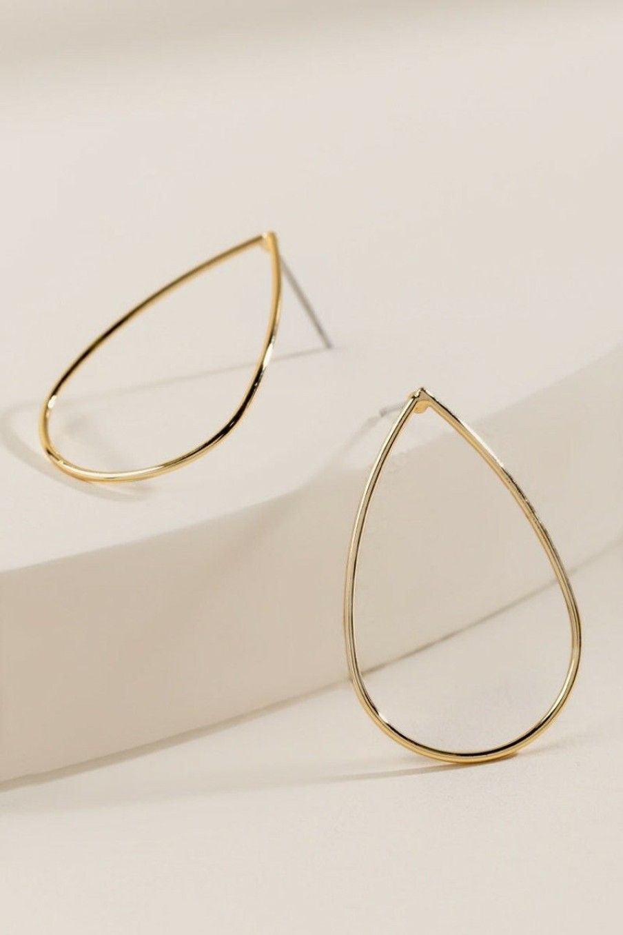 Francesca's Joie Thin Teardrop Earrings Gold Earrings