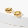 Francesca's Gennette Croissant Huggie Earrings Gold Earrings