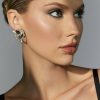 Francesca's Luxe 14K Gold Plated Cupchain Chandelier Earrings Gray Earrings