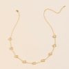 Francesca's Megan Cat Eye Station Necklace Necklaces