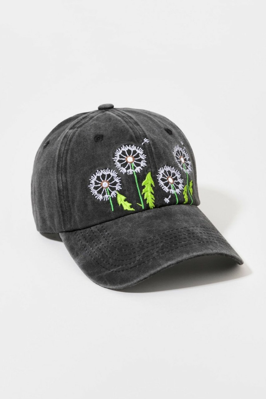 Francesca's Doris Dandelions Baseball Hat Black Hats