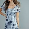 Francesca's Lizzy Floral Mini Dress Light Blue Dresses