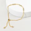 Francesca's Tess Cupchain Pull Tie Bracelet Gold Bracelets