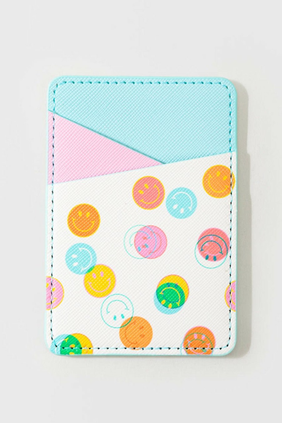 Francesca's Smiley Trails Stick-On Phone Wallet Multi Tech