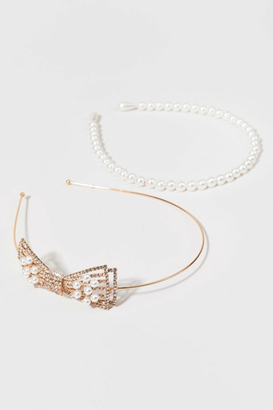 Francesca's Becky En Pearl Headband Pack Gold Hair