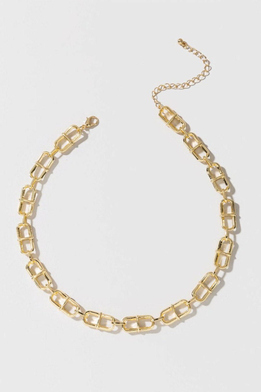 Francesca's Margaret Chunky Mariner Chain Choker Gold Necklaces