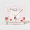 Francesca's Ginnie Poppy Flower Necklace Pink Necklaces