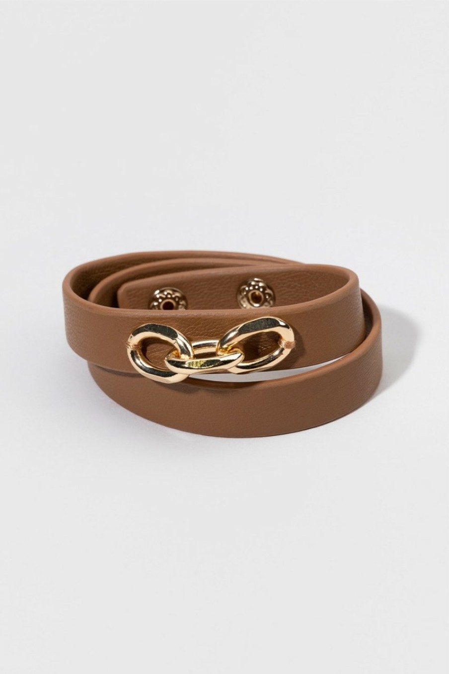 Francesca's Iris Leather Wrap Bracelet Brown Bracelets