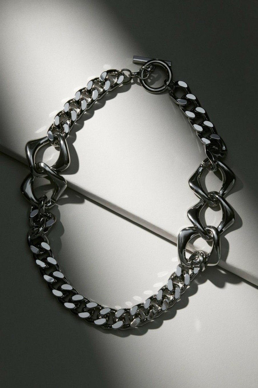 Francesca's Luxe Chunky Chain Link Necklace Silver Necklaces