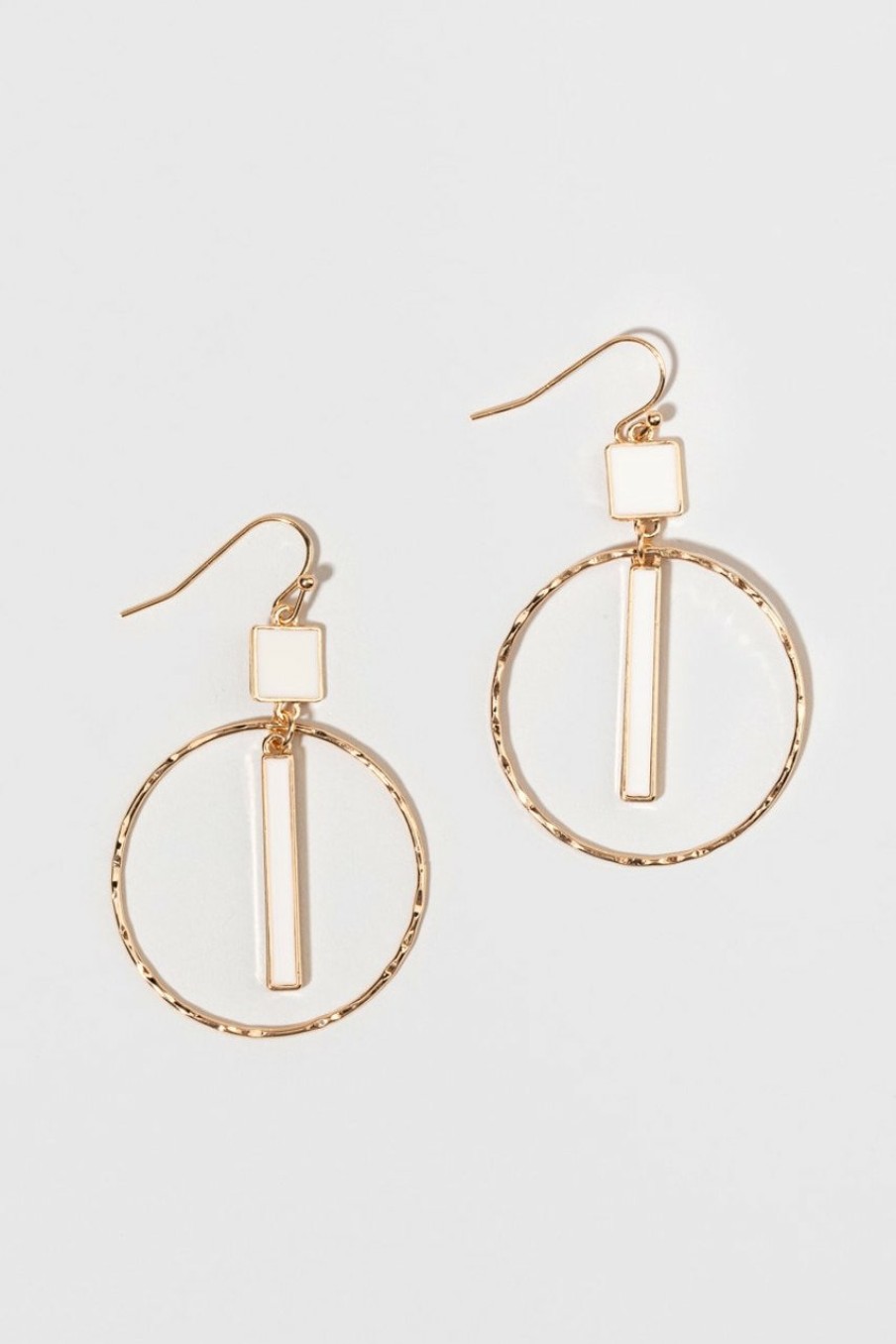 Francesca's Astoria Geo Shape Earrings Natural Earrings