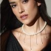 Francesca's Luxe 14K Gold Plated Drop Necklace Pearl Necklaces