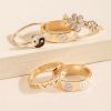 Francesca's Alina Icon Ring Set Ivory Rings