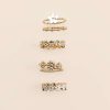 Francesca's Lizzy Flower Ring Set Ivory Rings