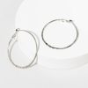 Francesca's Lily Thin Hammered Hoop Earrings Silver Earrings