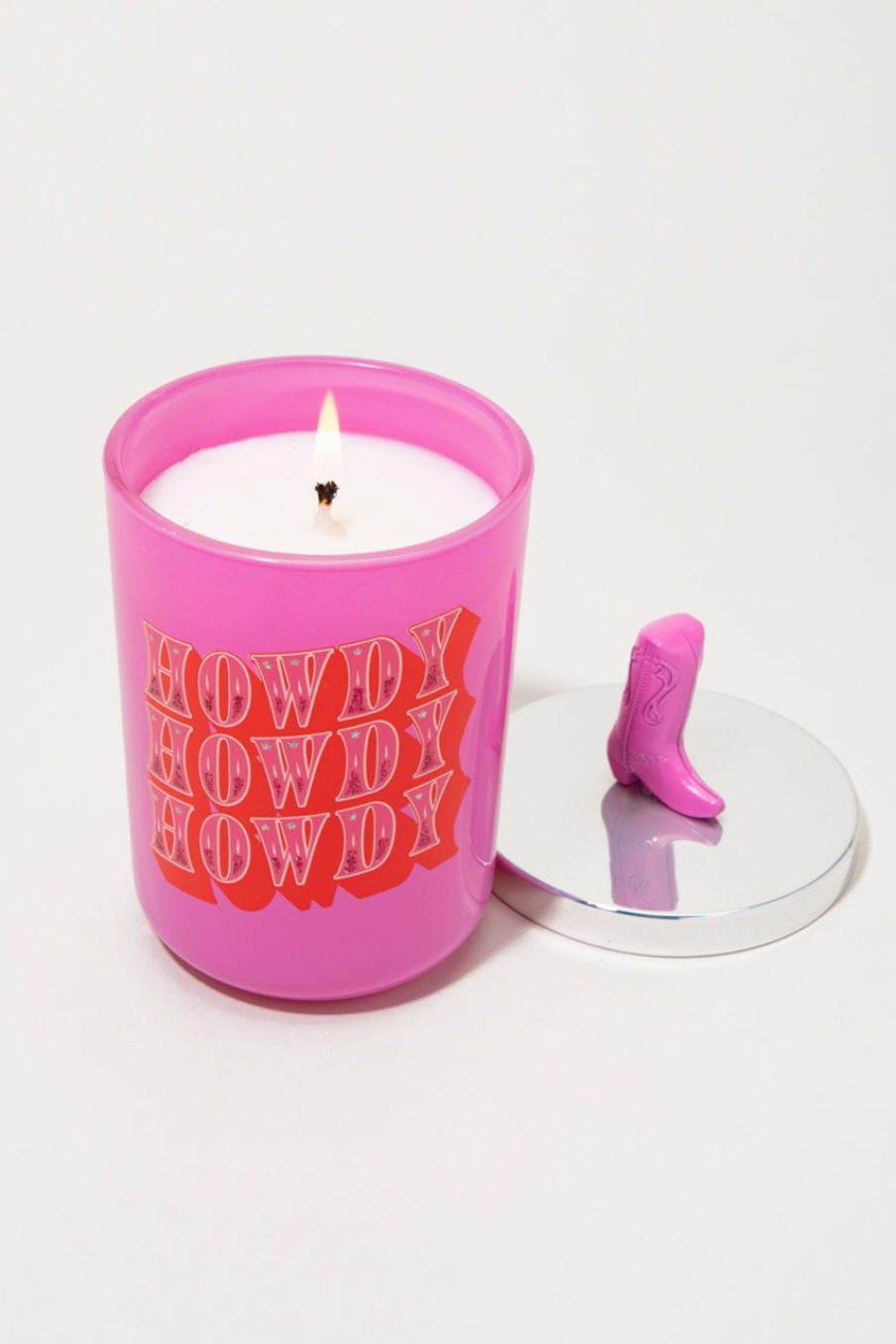 Francesca's Howdy Wild Sage Candle Jar Pink Candles