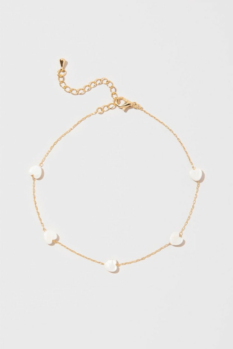 Francesca's Lorraine Heart Anklet White Anklets