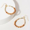 Francesca's Kimberlee Wood Bead Earrings Brown Earrings