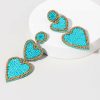 Francesca's Jonelle Hearts Earrings Turquoise Earrings