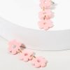 Francesca's Diane Flower Bead Linear Earrings Blush Earrings