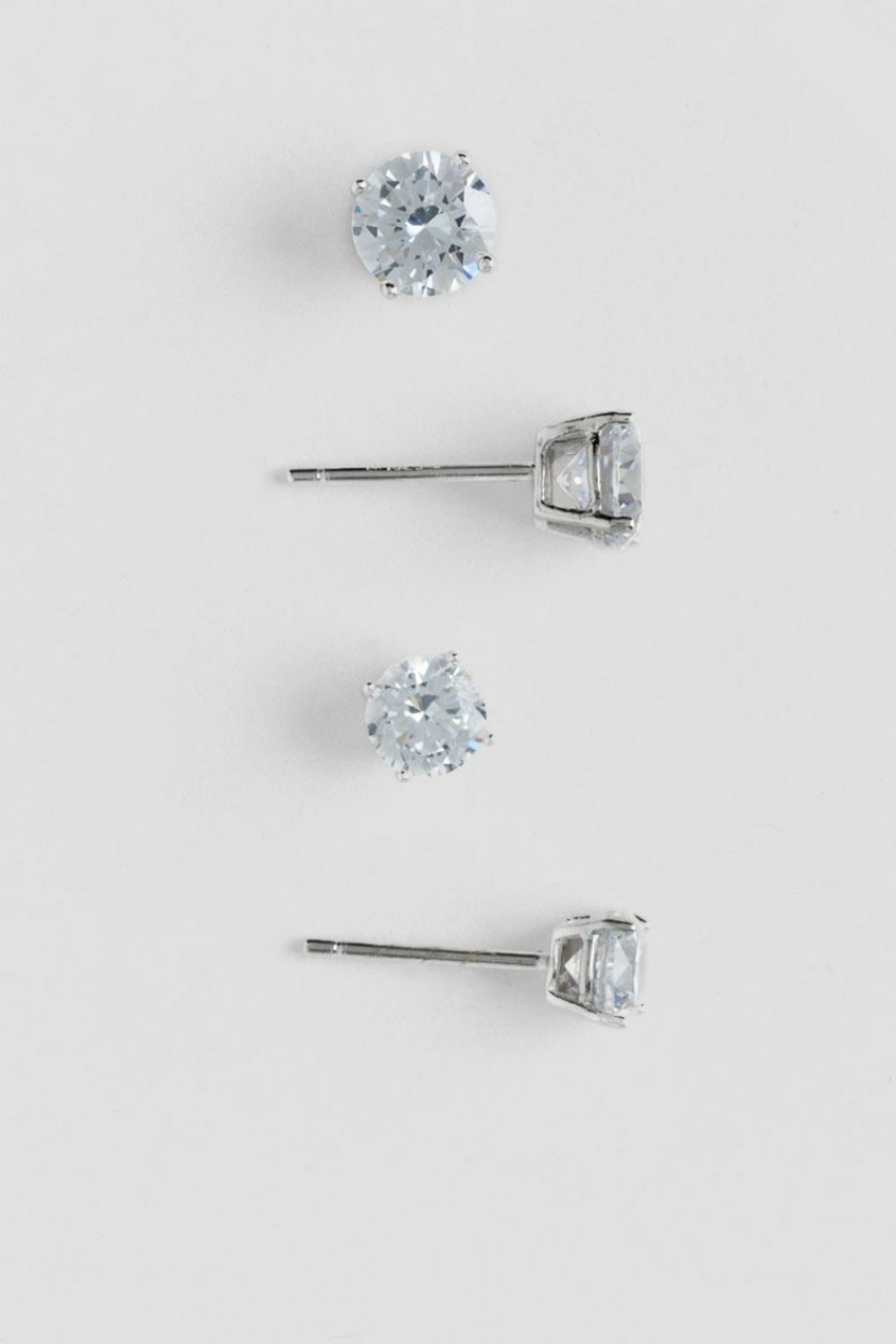 Francesca's Nadine Sterling Cz Stud Set Silver Earrings