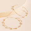 Francesca's Bianca Large Hoop Earrings Pearl Earrings