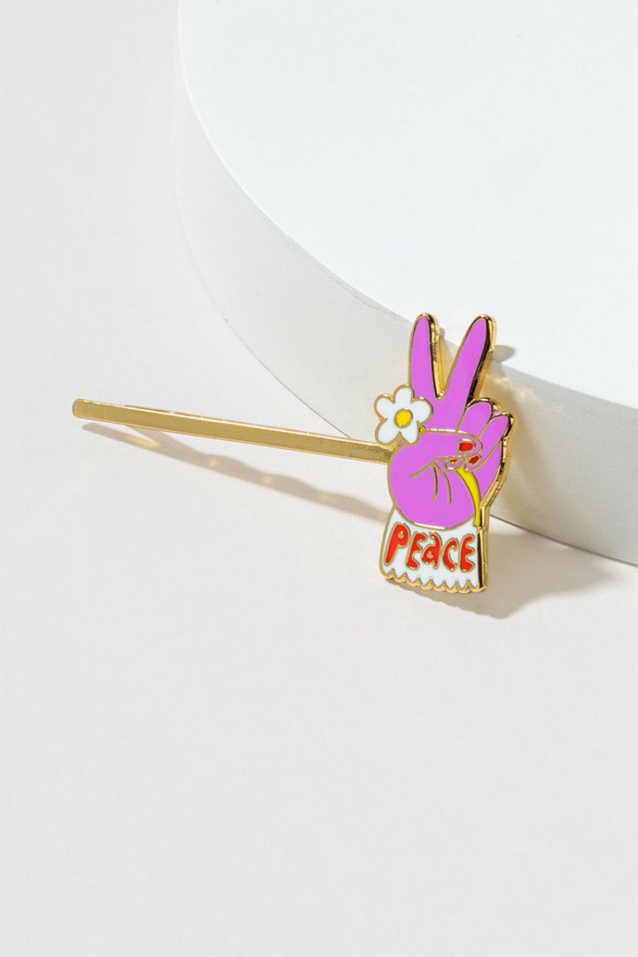 Francesca's Yellow Owl Workshop Peace Hair Pin Multi Hair