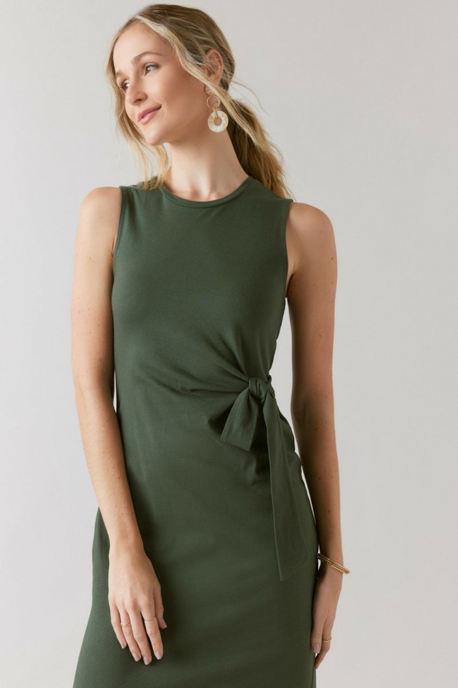 Francesca's Dora Side Knot Midi Dress Dresses