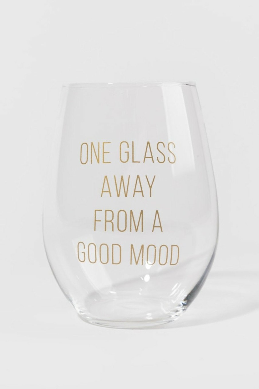 Francesca's One Glass Away From A Good Mood Glass Multi Drinkware