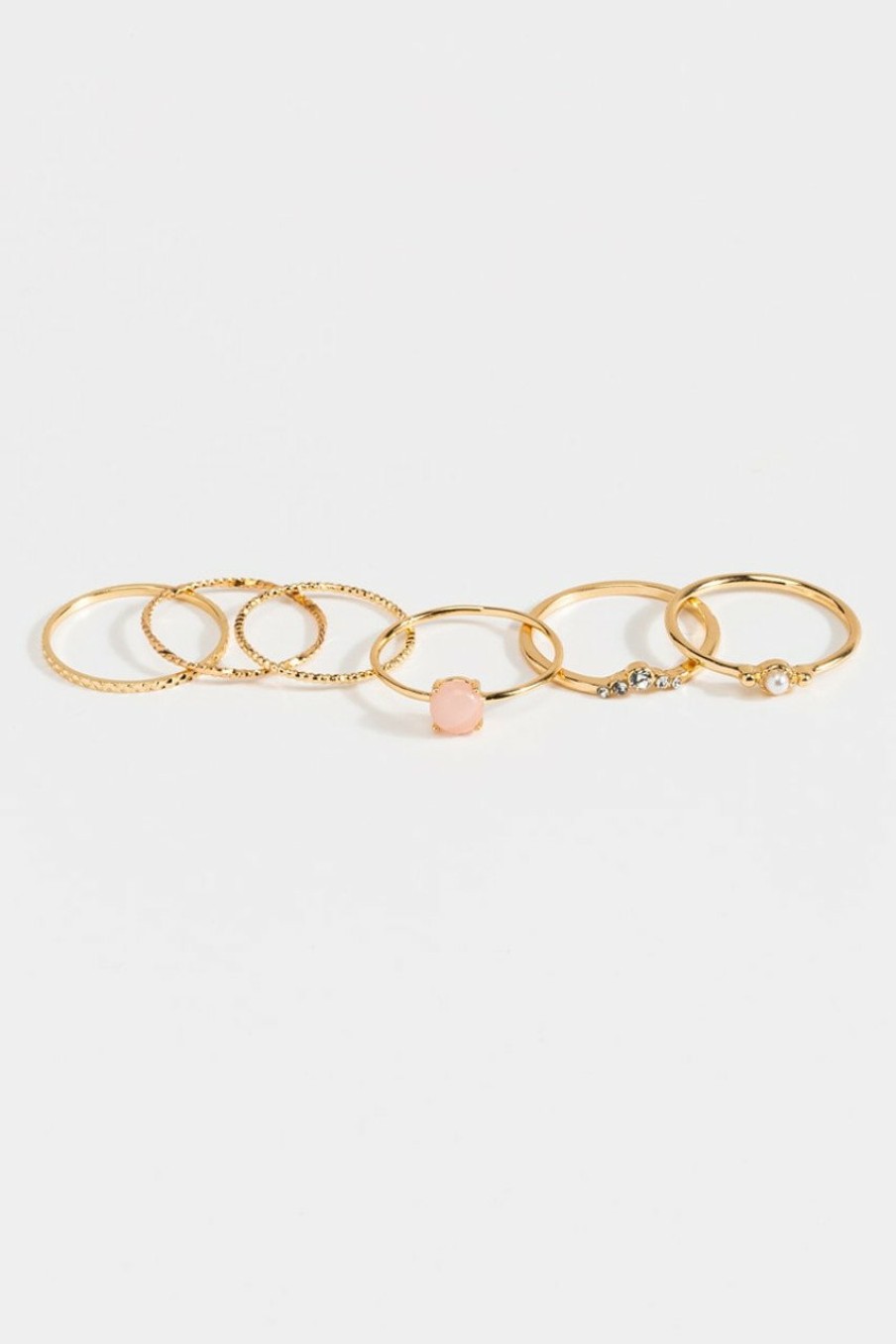 Francesca's Malaysia Textured Ring Set Rings