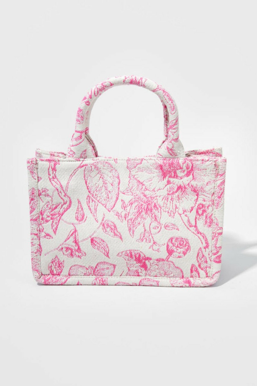 Francesca's Luna Mini Floral Tote Bag Pink Bags & Wallets