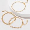 Francesca's Marissa Paperclip Bracelet Gold Bracelets