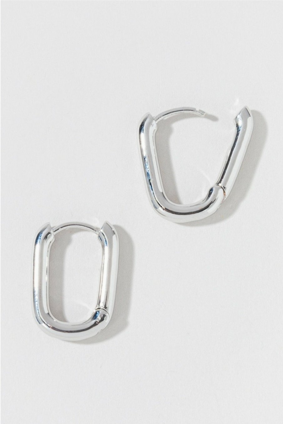 Francesca's Tatianna Basic Oblong Hoop Earrings Earrings