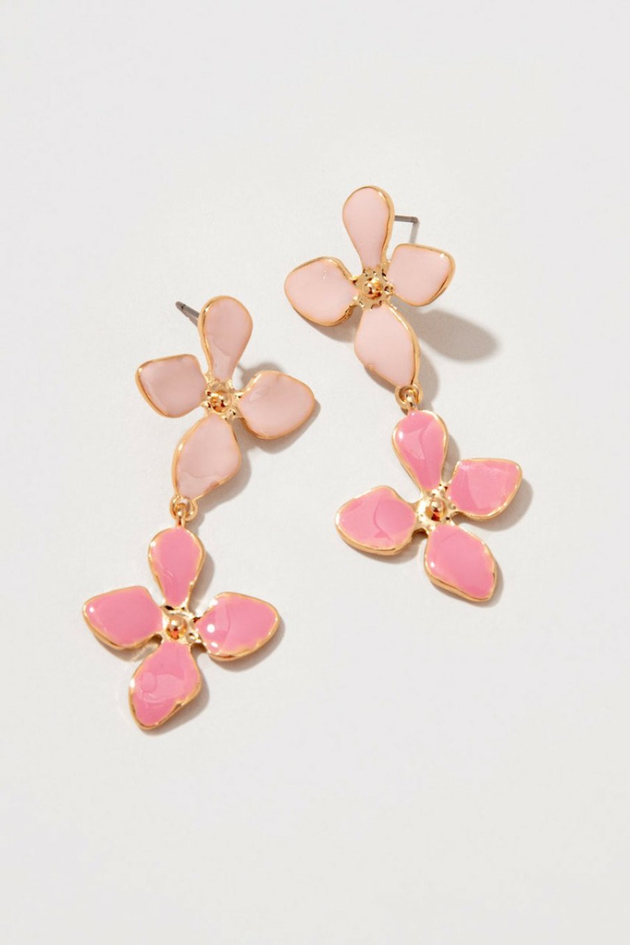 Francesca's Livia Flower Earrings Pink Earrings