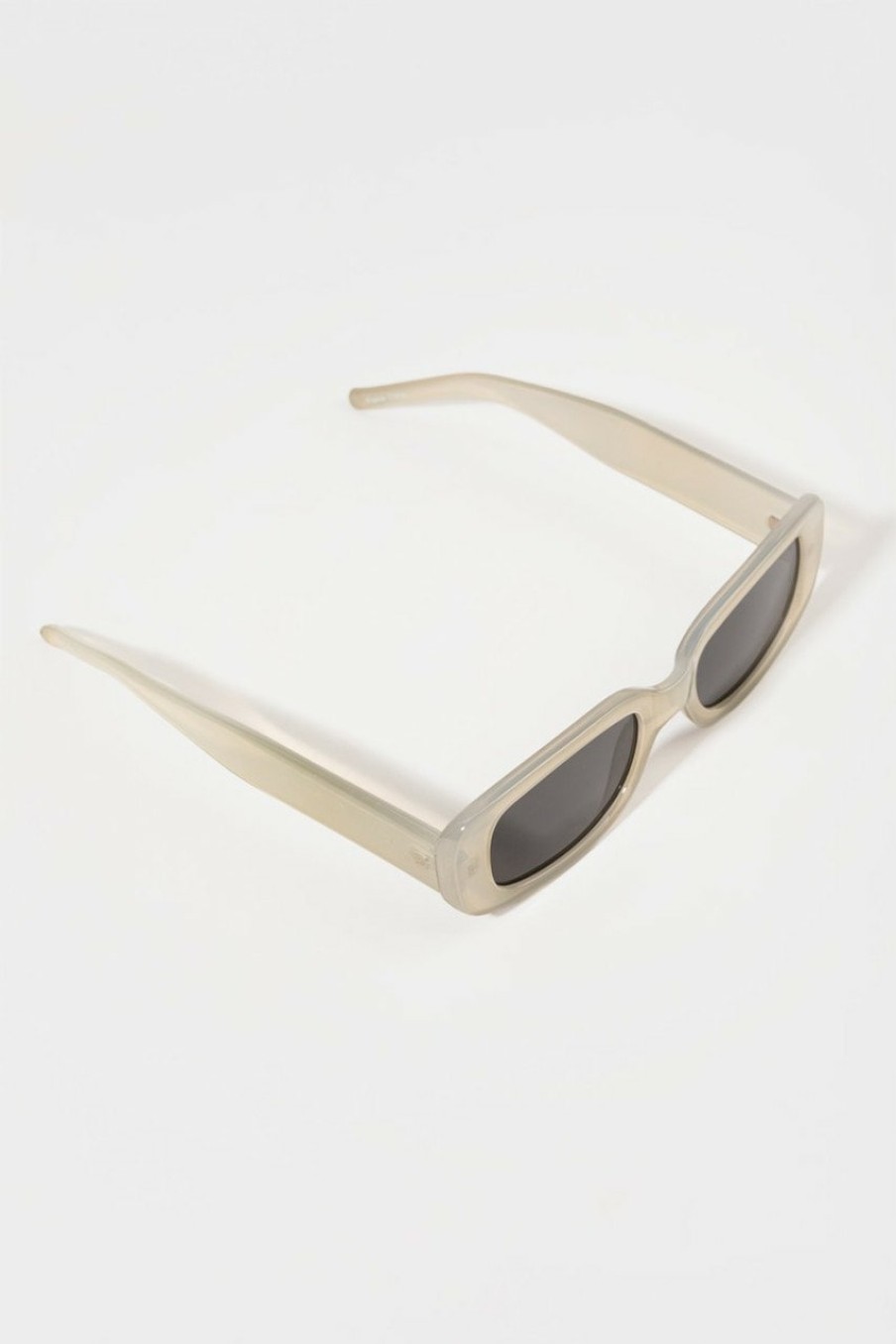 Francesca's Cecilia Narrow Square Sunglasses Green Sunglasses