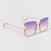 Francesca's Dorthy Pearl Aviator Sunglasses Silver Sunglasses