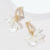 Francesca's Priya Baguette Twist Pearl Petal Earrings Ivory Earrings