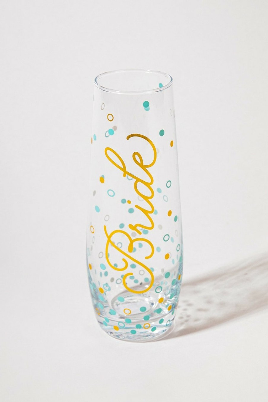 Francesca's Bride Blue And Gold Glass Multi Drinkware