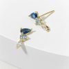 Francesca's Alayna Ombre Cz Cluster Stud Earrings Blue Earrings