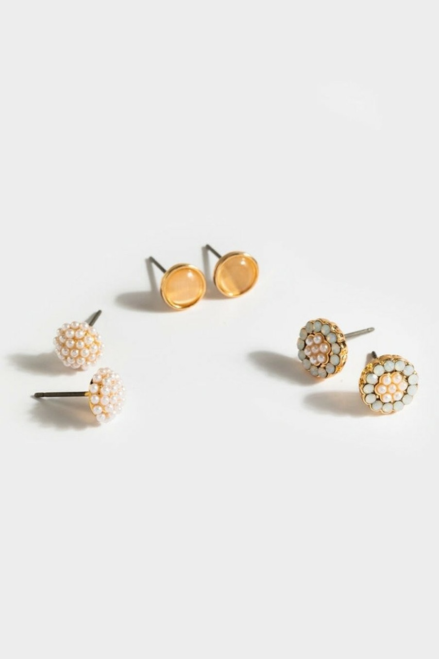 Francesca's Hadley Studs Set Ivory Earrings