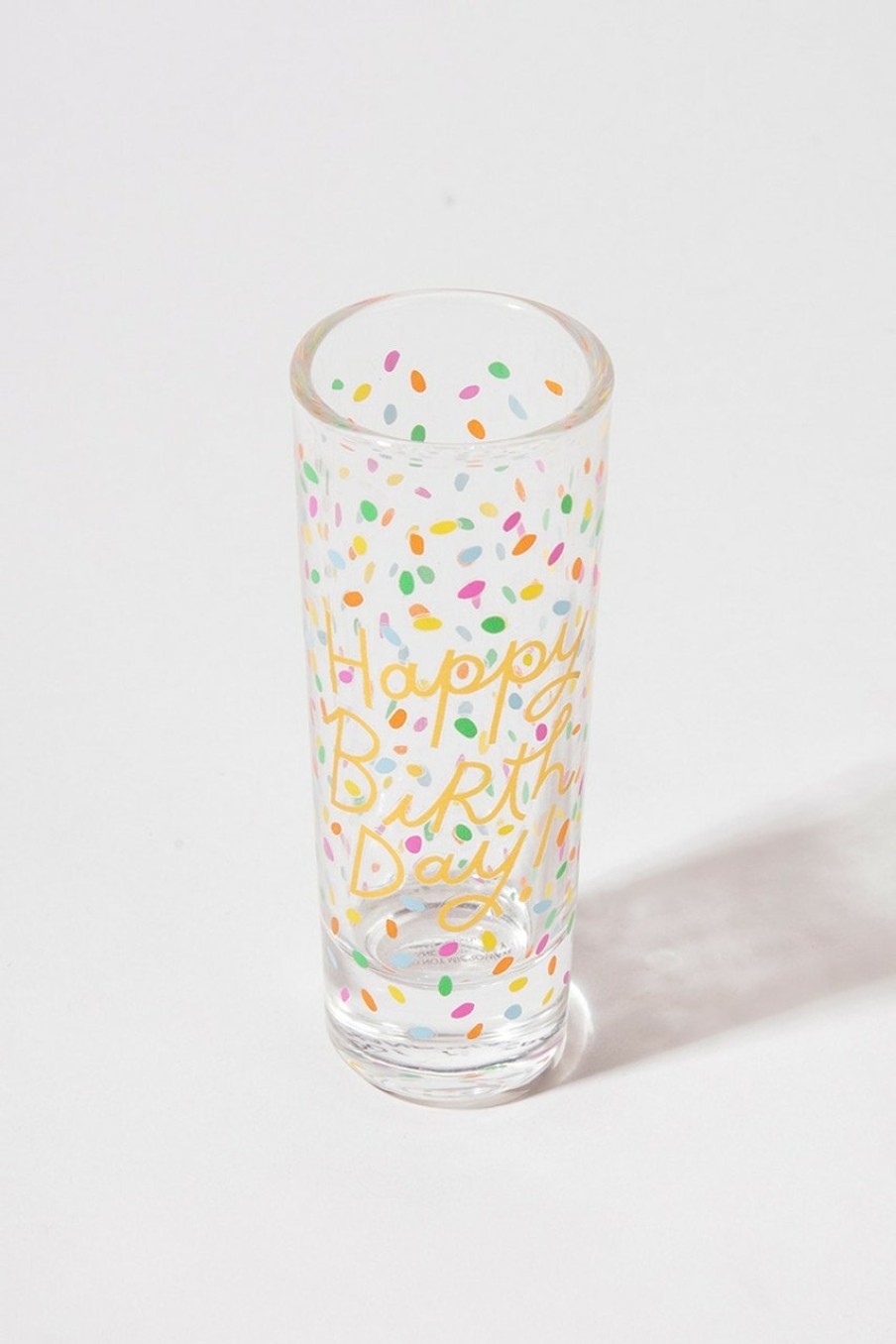 Francesca's Happy Birthday Tall Shot Glass Multi Drinkware