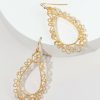 Francesca's Dawn Fancy Filigree Outline Drop Earrings Gold Earrings