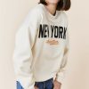 Francesca's New York Manhattan Crewneck Sweatshirt Ivory Tops