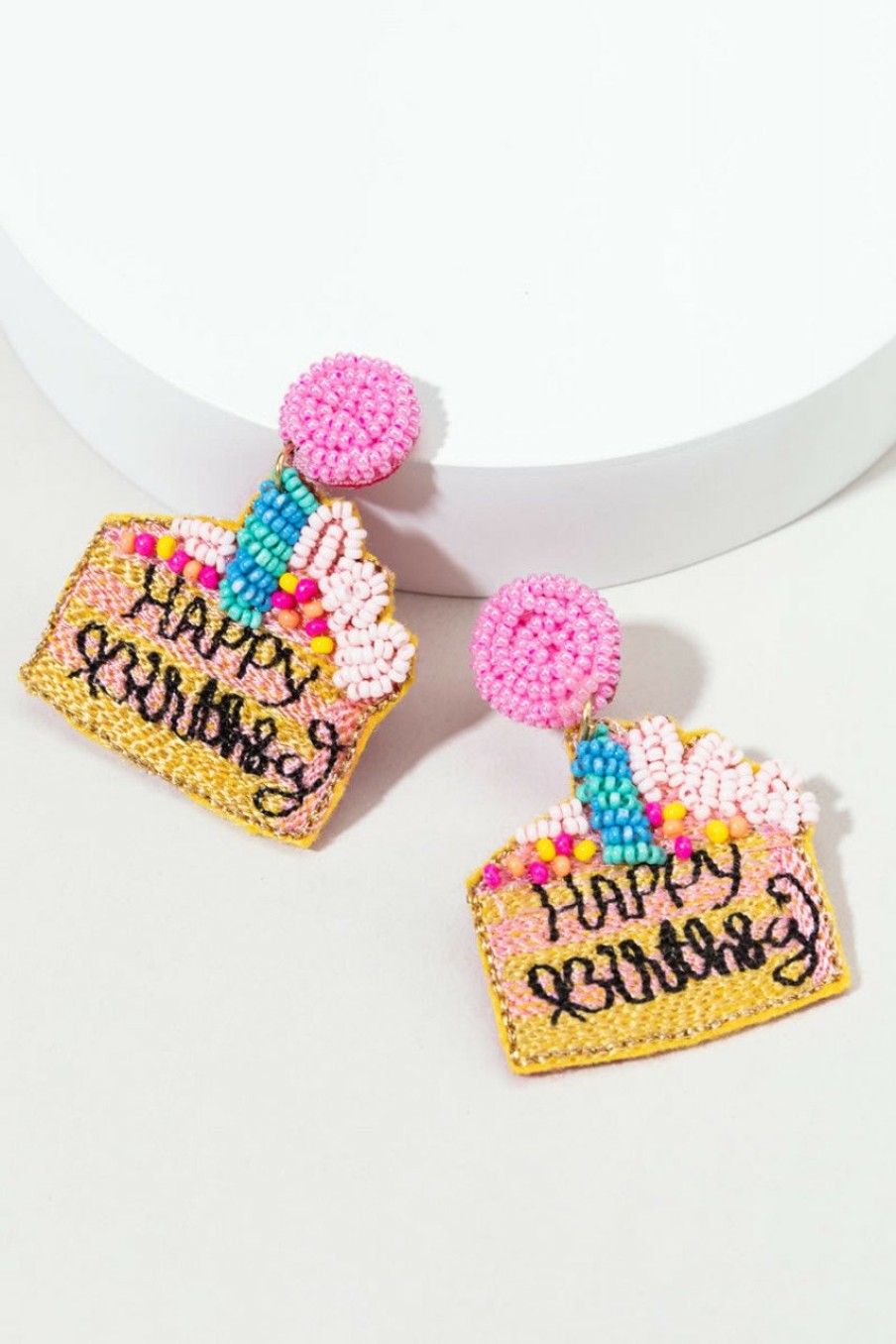 Francesca's Birthday Cake Earrings Pink Earrings