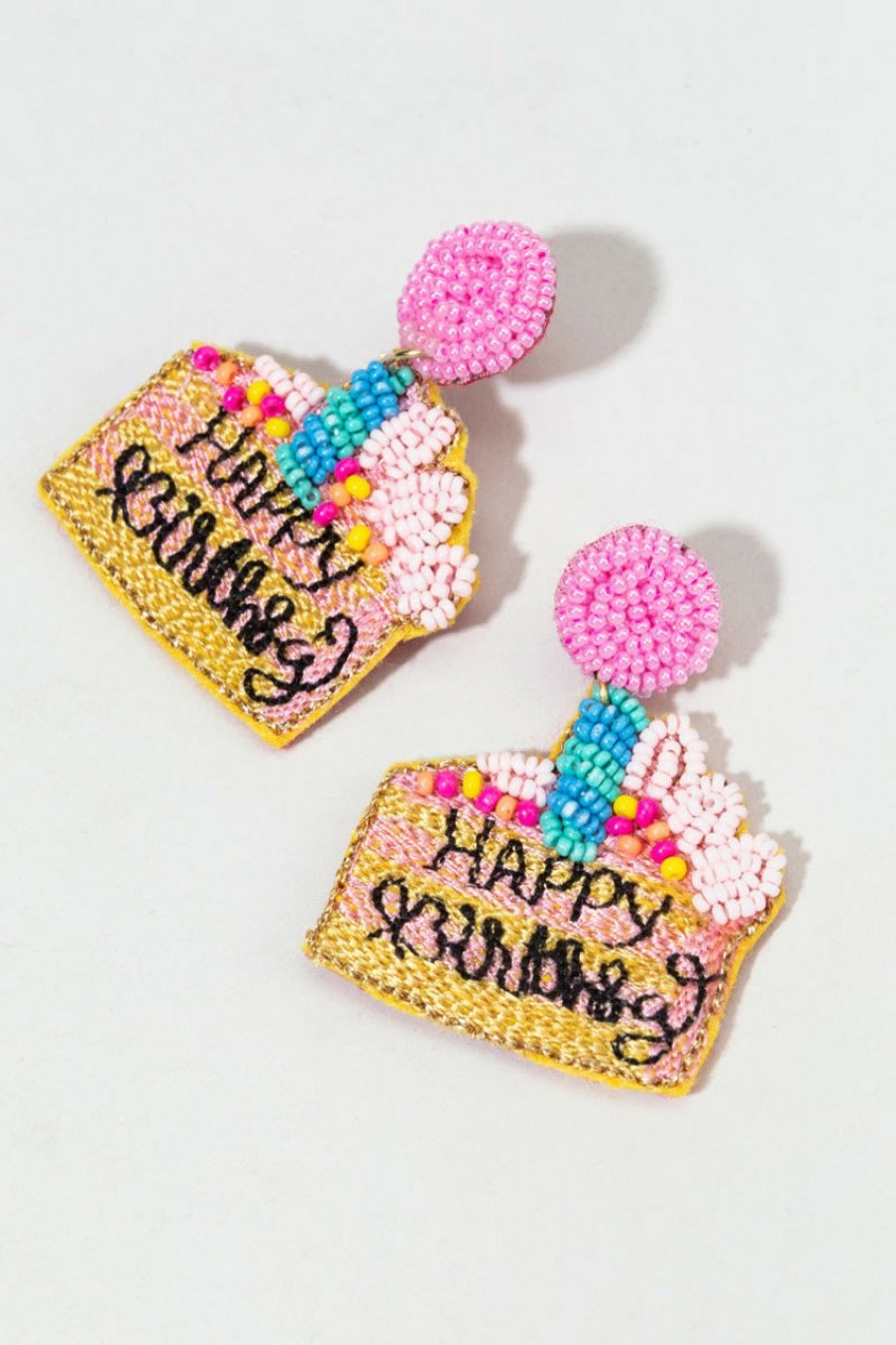 Francesca's Birthday Cake Earrings Pink Earrings