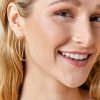 Francesca's Emma Crisscross Hoop Earrings Gold Earrings