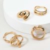 Francesca's Jessy Abstract Ring Set Gold Rings