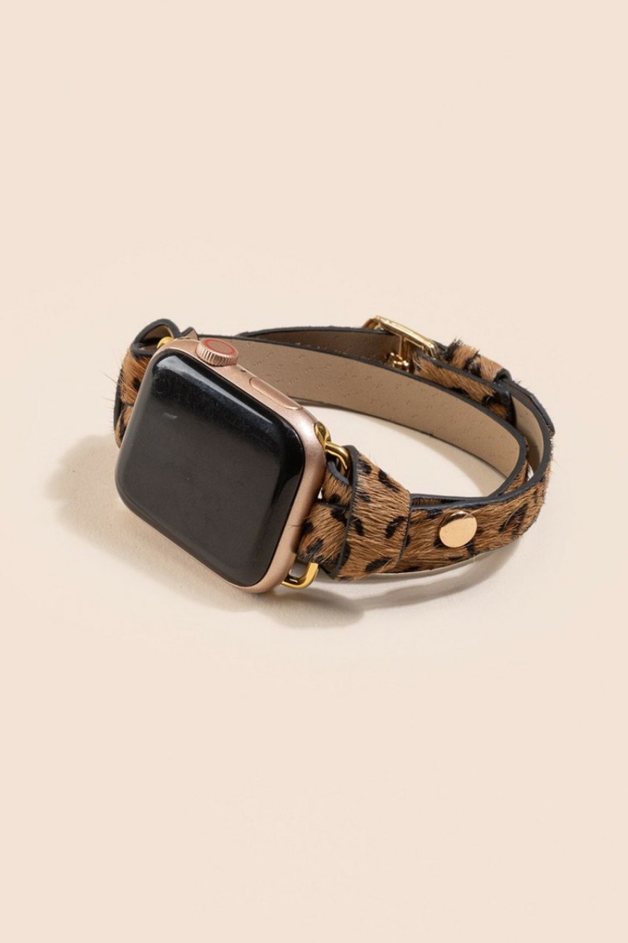 Francesca's Angelica Leopard Wrap Watch Band Brown Bracelets