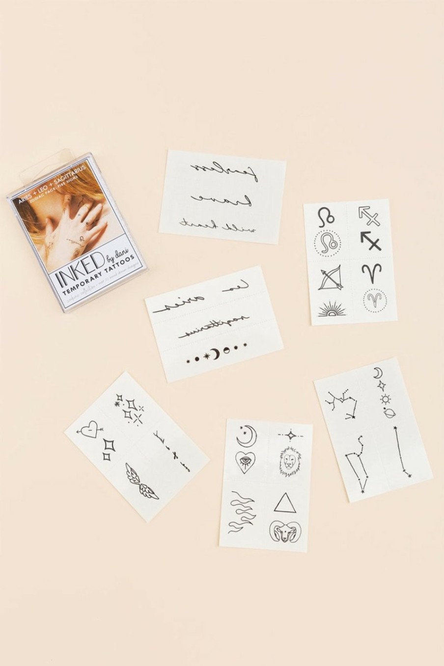 Francesca's Inked By Dani Zodiac Fire Temporary Tattoos Multi Beauty & Wellness